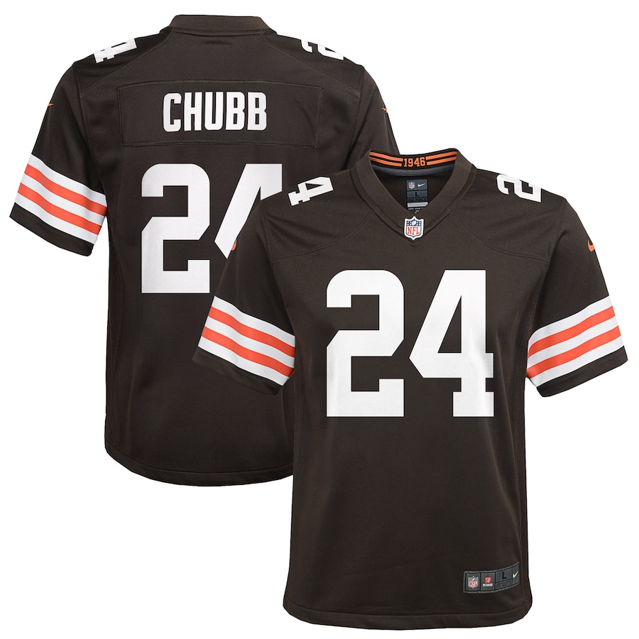 Youth Cleveland Browns Nick Chubb  Brown Game Jersey