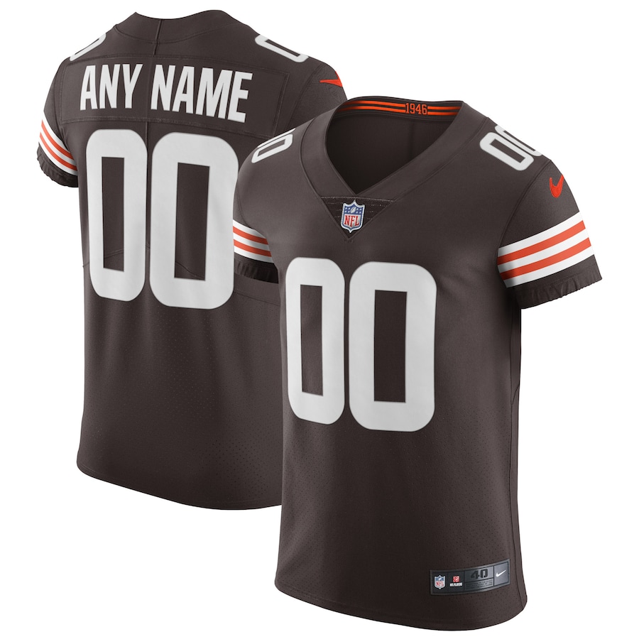 Mens Cleveland Browns  Brown Vapor Elite Custom Jersey