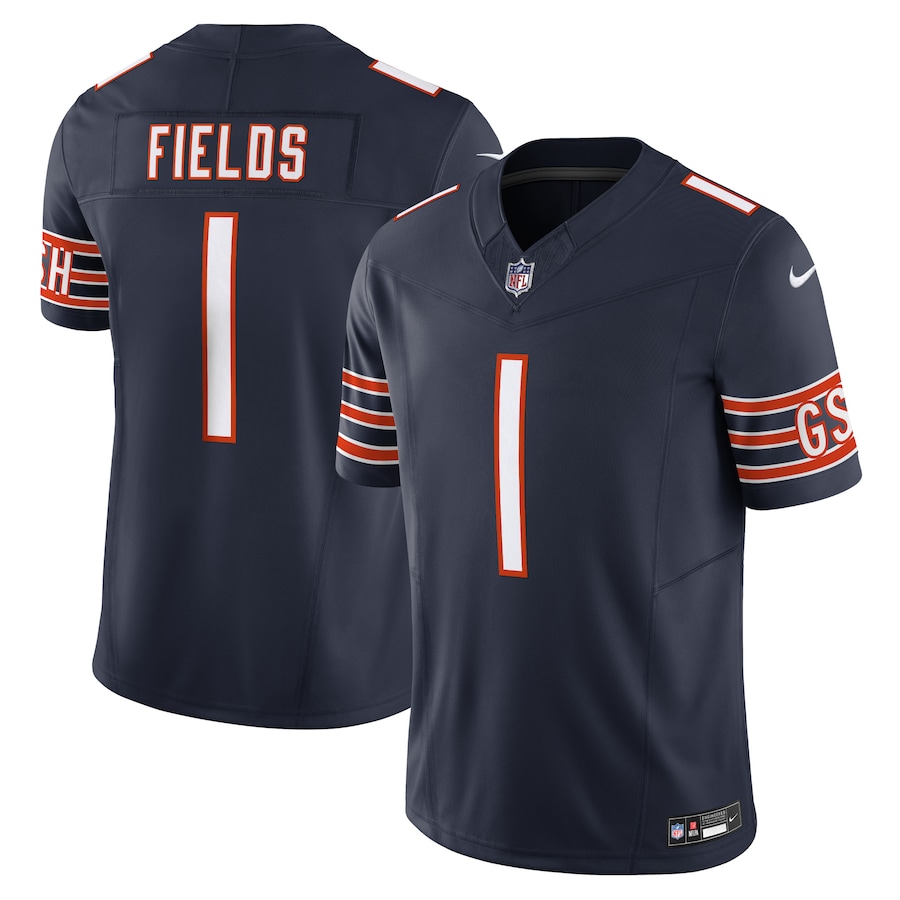Mens Chicago Bears Justin Fields  Navy Vapor F.U.S.E. Limited Jersey