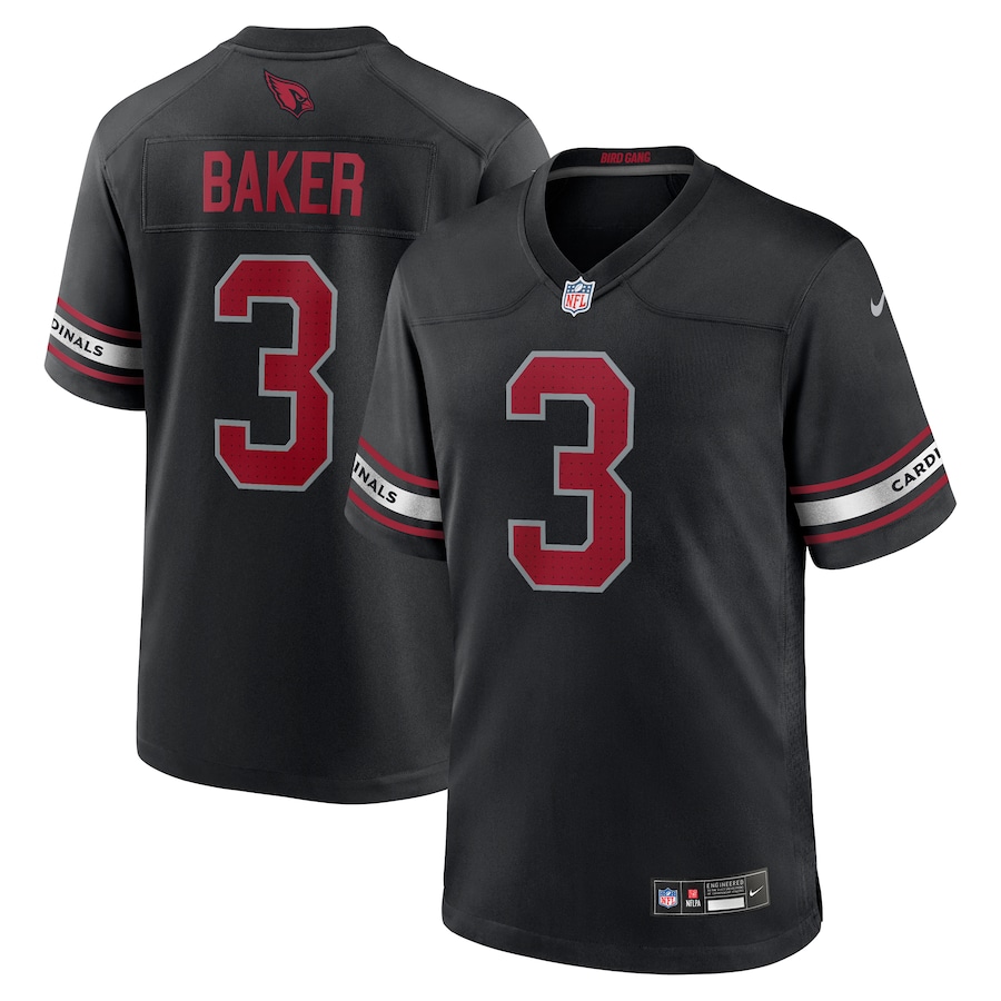 Mens Arizona Cardinals Budda Baker  Black Game Jersey