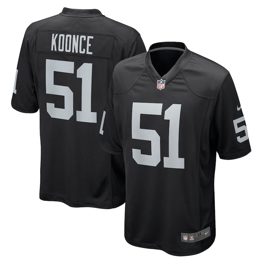 Mens Las Vegas Raiders Malcolm Koonce  Black Game Jersey