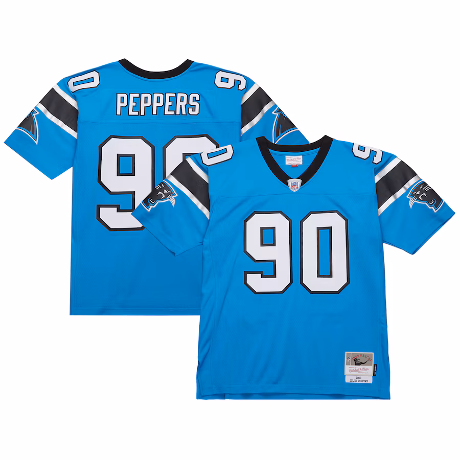Julius Peppers Carolina Panthers Mitchell & Ness  Legacy Replica Jersey – Blue