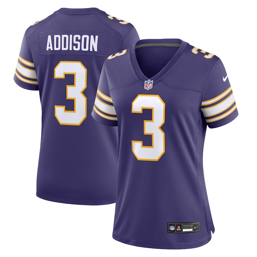 Womens Minnesota Vikings  Addison  Purple Classic Player Game Jersey