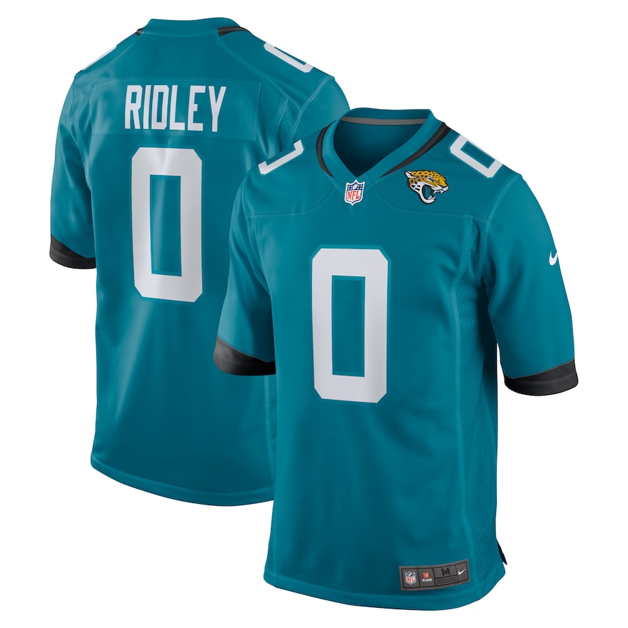 Mens Jacksonville Jaguars Calvin Ridley  Teal Game Player Jersey