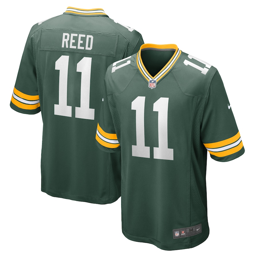 Mens Green Bay Packers Jayden Reed   Green  Game Jersey