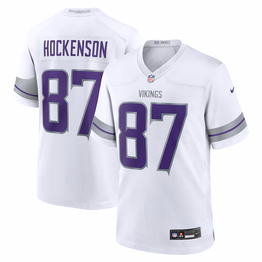 T.J. Hockenson Minnesota Vikings  Alternate Game Player Jersey - White
