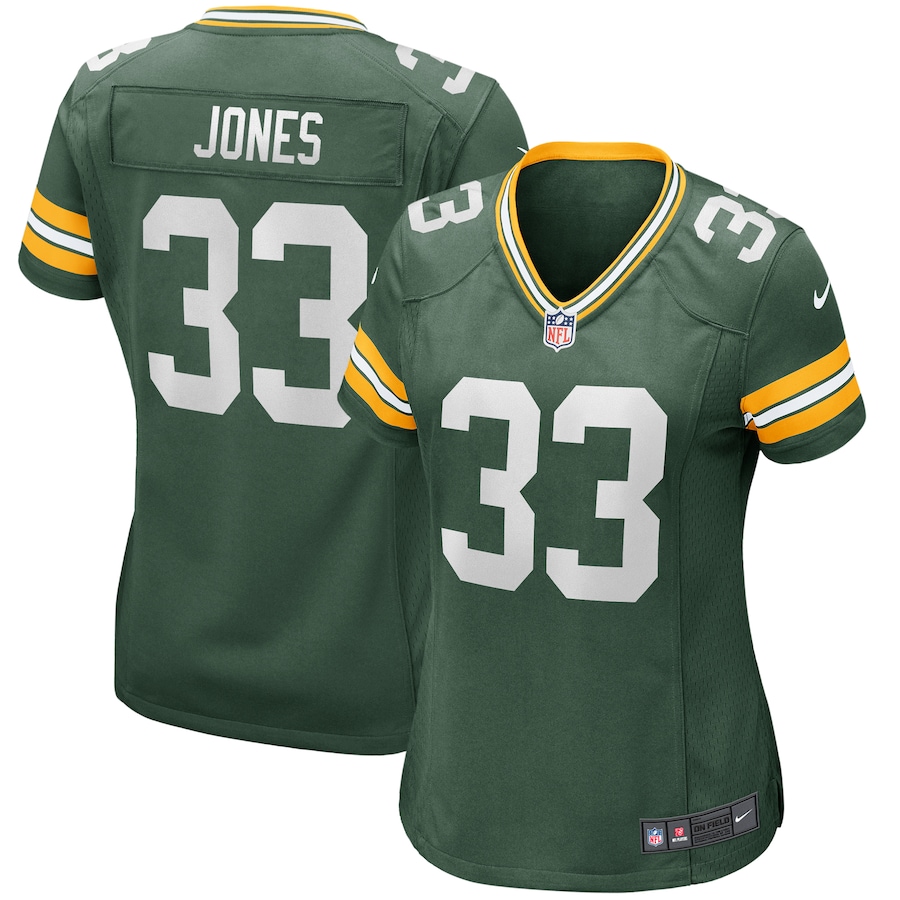 Womens  Aaron Jones Green Green Bay Packers Game Jersey