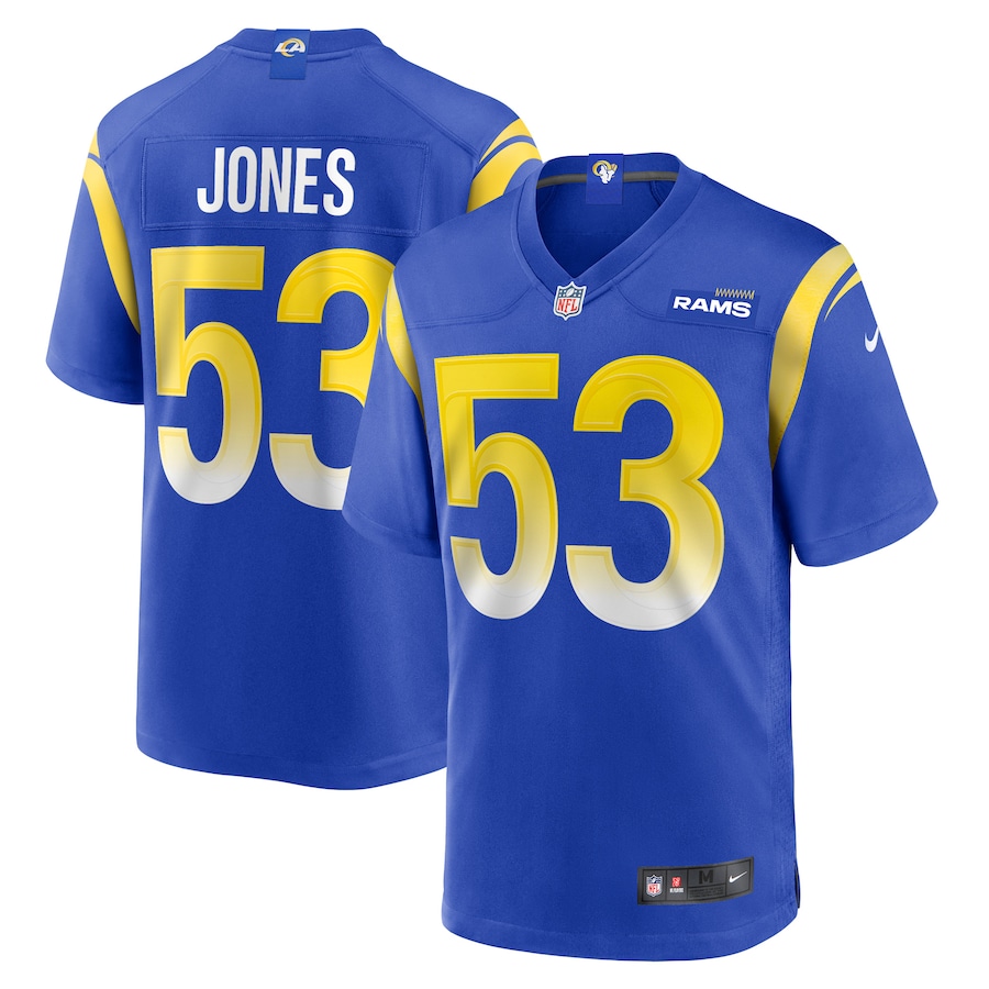 Mens Los Angeles Rams Ernest Jones  Royal Team Game Player Jersey