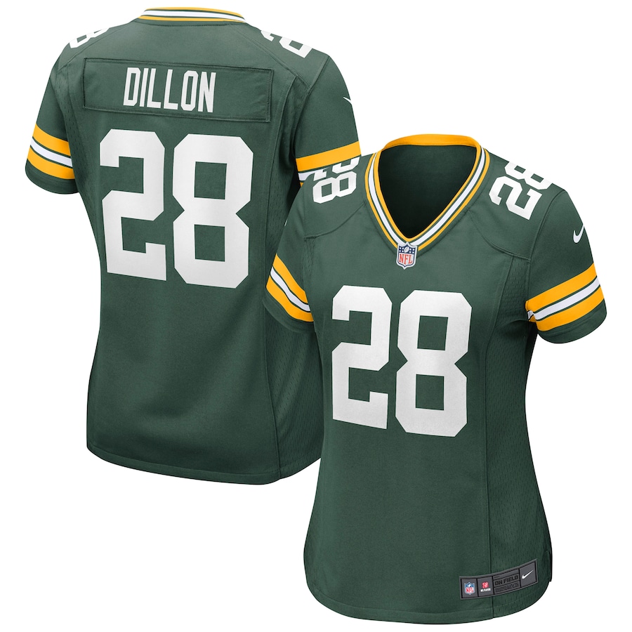 Womens Green Bay Packers AJ Dillon  Green Game Jersey