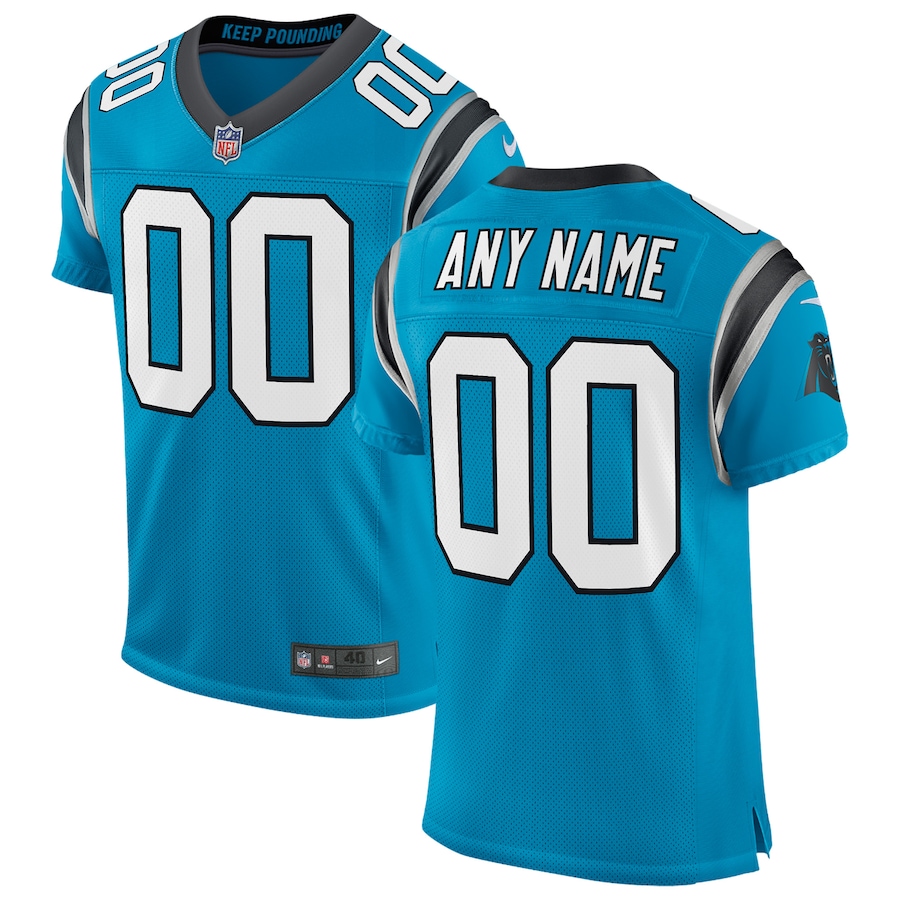 Mens Carolina Panthers  Blue Classic Elite Custom Jersey