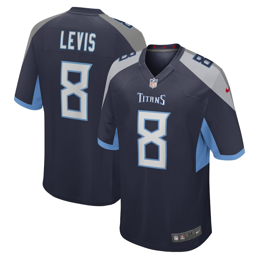 Will Levis 8 Tennessee Titans Game Men Jersey - Navy