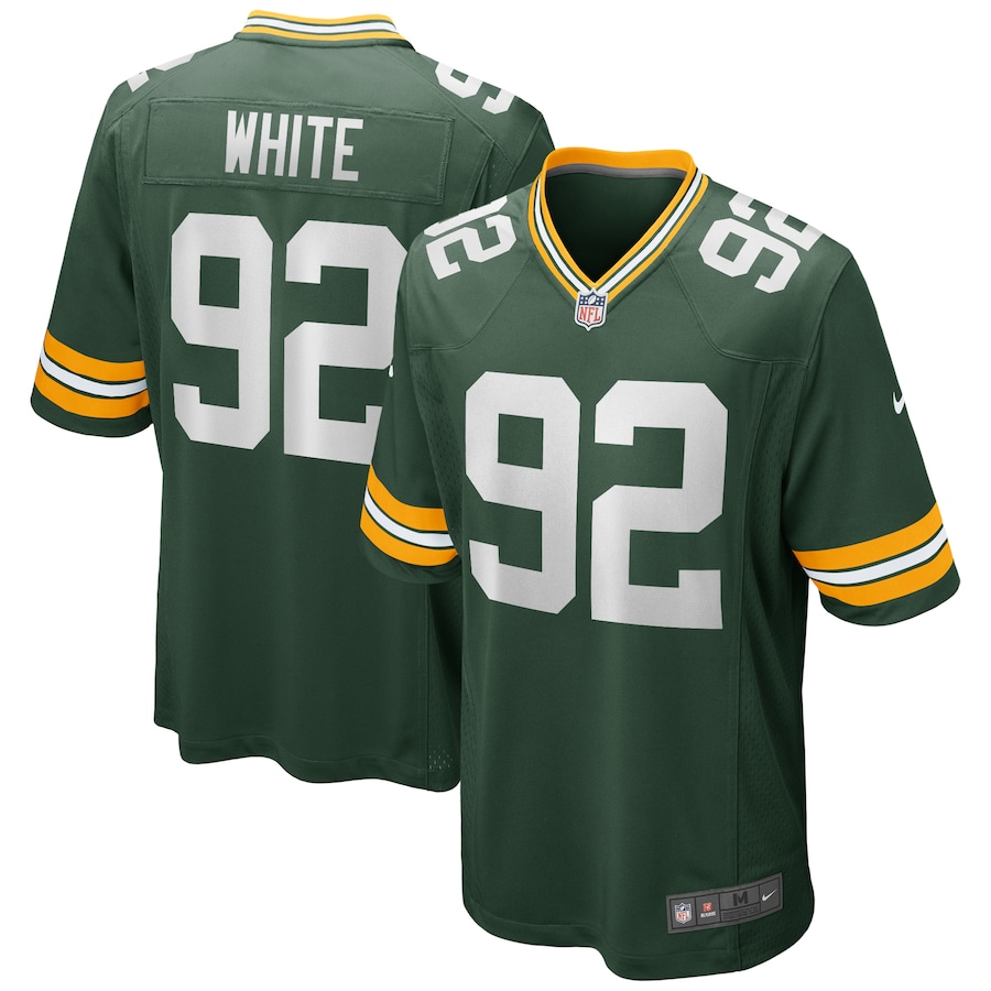Mens Green Bay Packers Reggie White  Green Game Retired Player Jersey