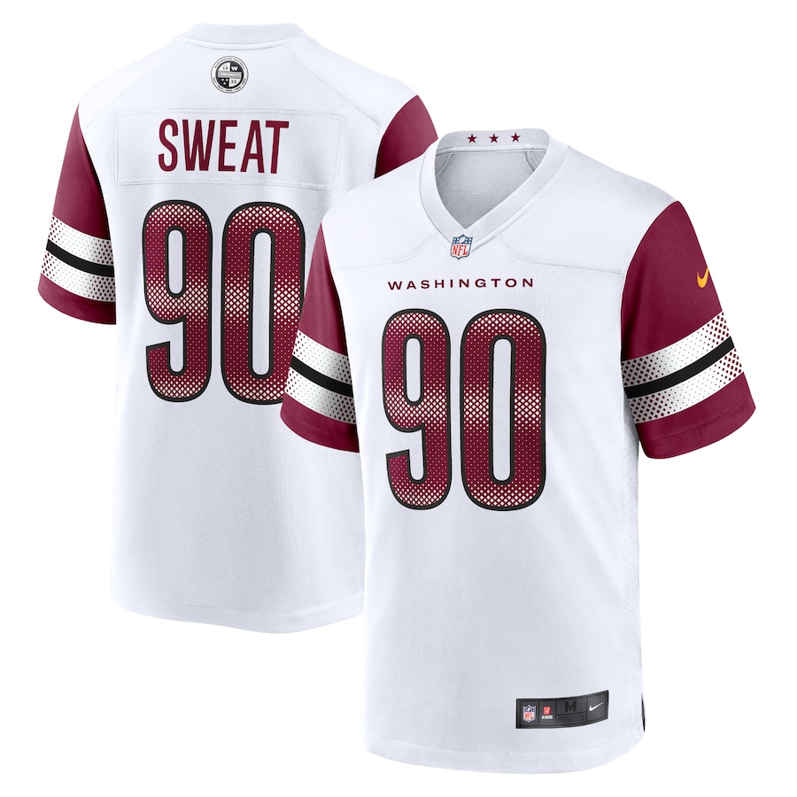 Mens Washington Commanders Montez Sweat  White Game Jersey
