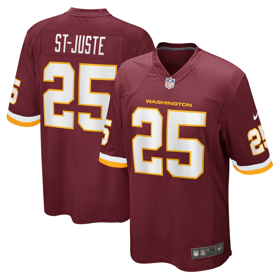 Mens Washington Football Team Benjamin St-Juste  Burgundy Game Jersey