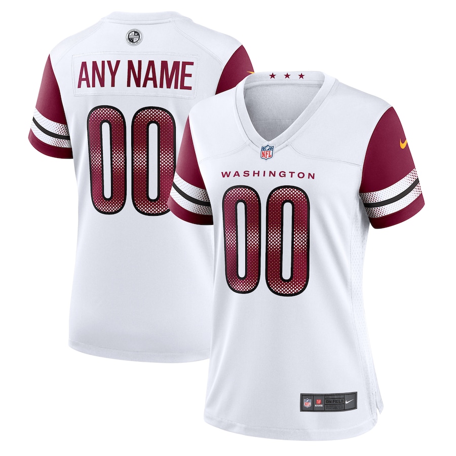 Womens Washington Commanders  White Game Custom Player Jersey