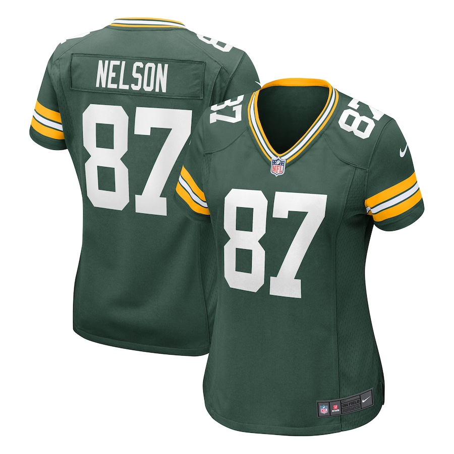 Womens Green Bay Packers Jordy Nelson  Green Retired Game Jersey