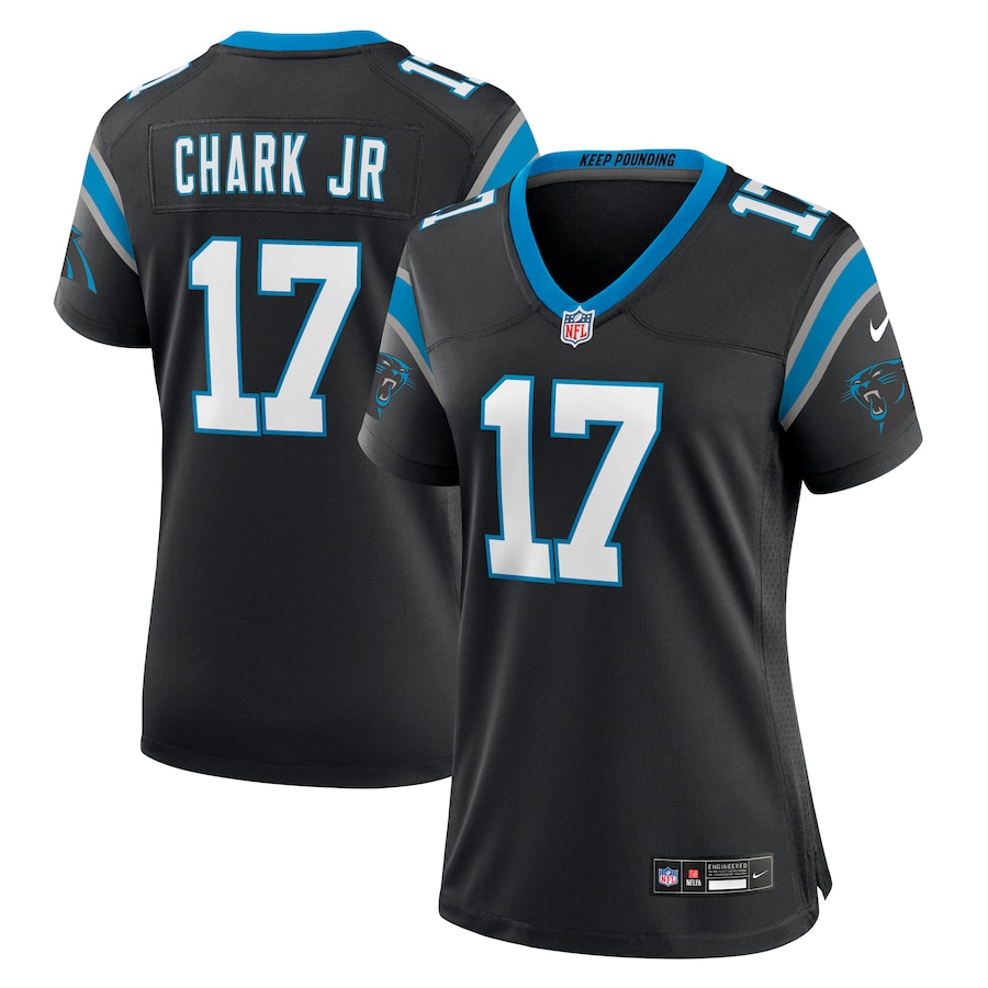 Womens Carolina Panthers DJ Chark Jr.  Black Game Jersey