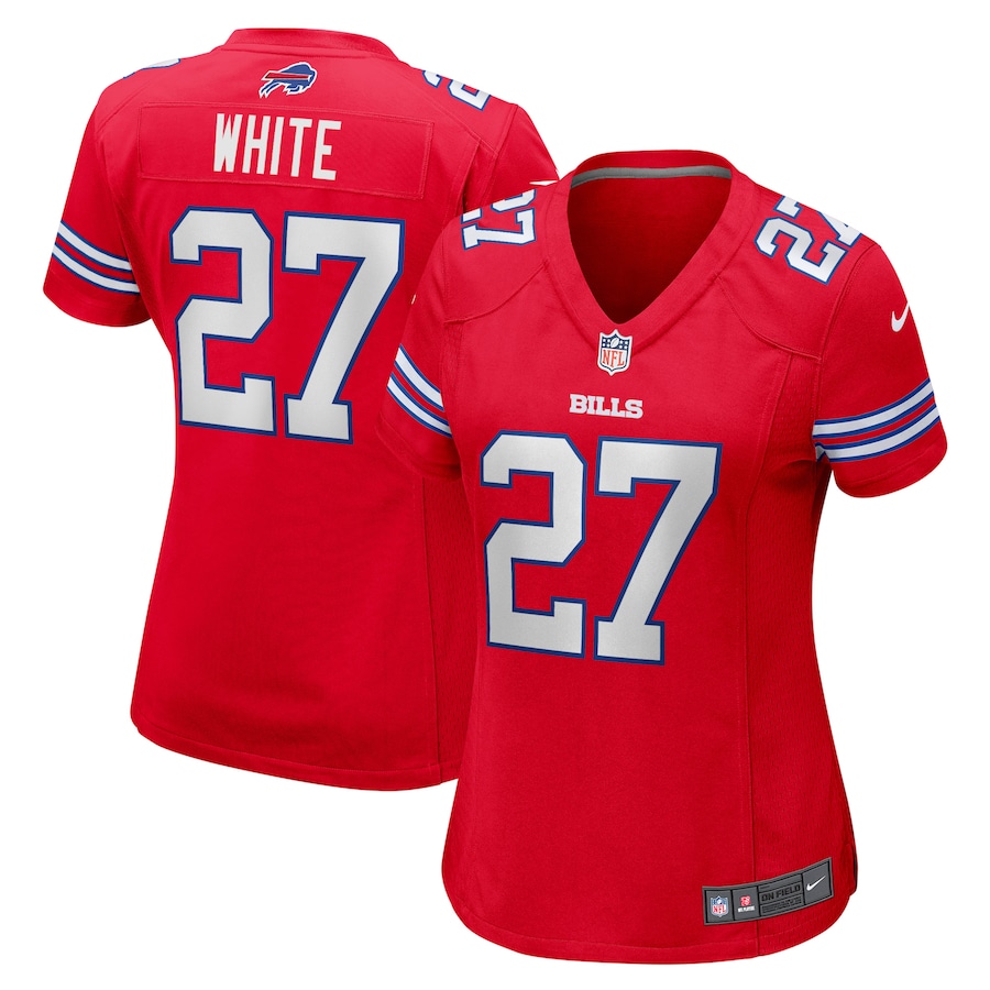 Womens Buffalo Bills TreDavious White  Red Game Player Jersey