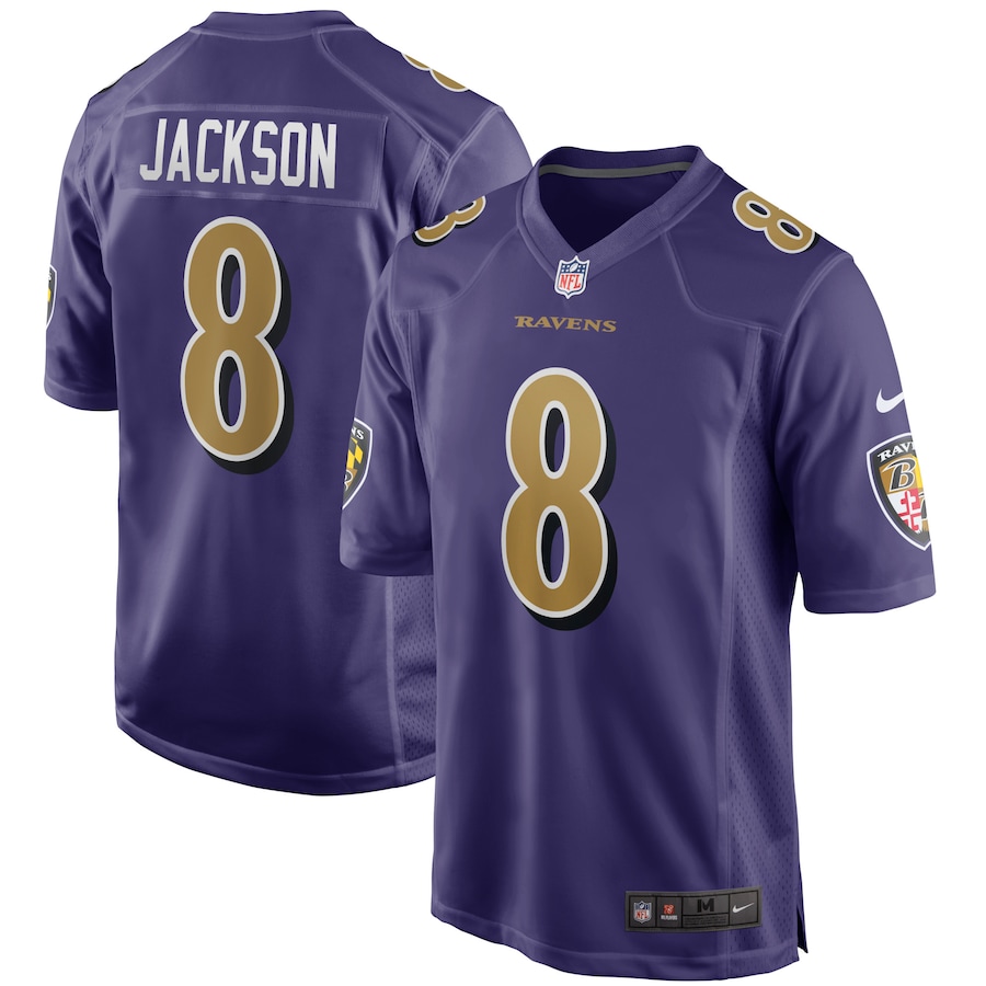 Mens Baltimore Ravens Lamar Jackson  Purple Alternate Game Jersey