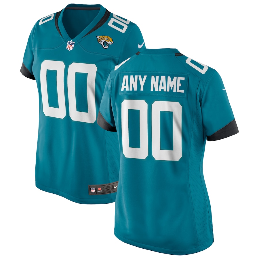 Womens  Teal Jacksonville Jaguars Alternate Custom Jersey