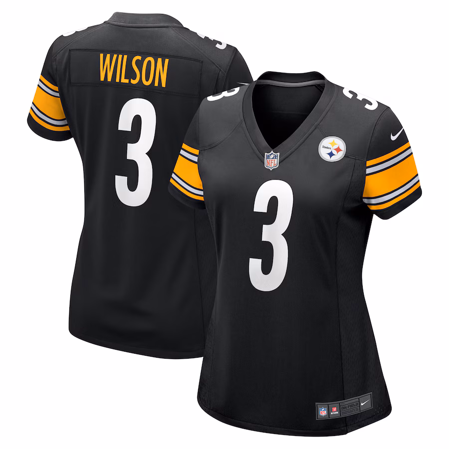 Russell Wilson Pittsburgh Steelers  Women's  Game Jersey – Black