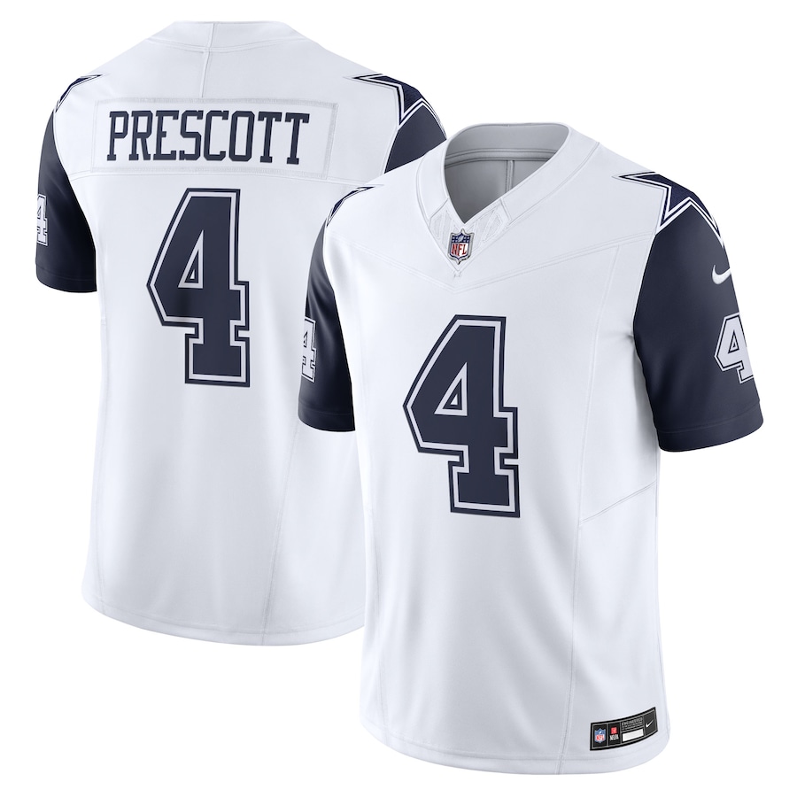 Mens Dallas Cowboys Dak Prescott  White Vapor F.U.S.E. Limited Jersey