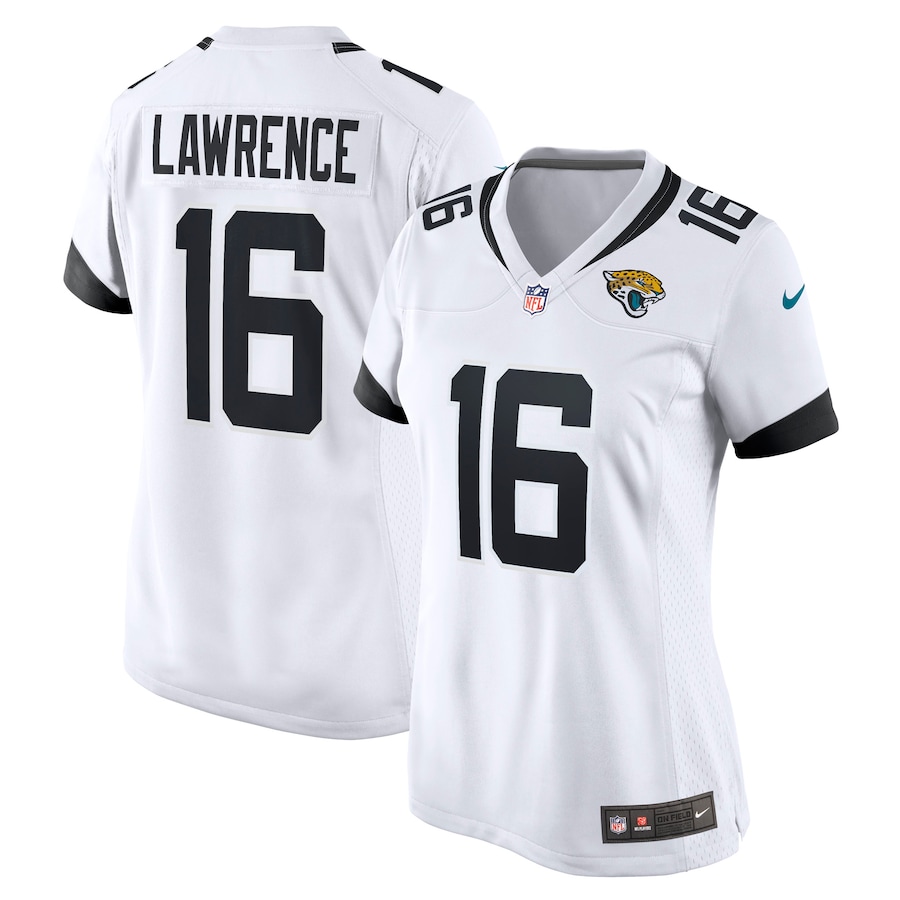 Womens Jacksonville Jaguars Trevor Lawrence  White Game Jersey