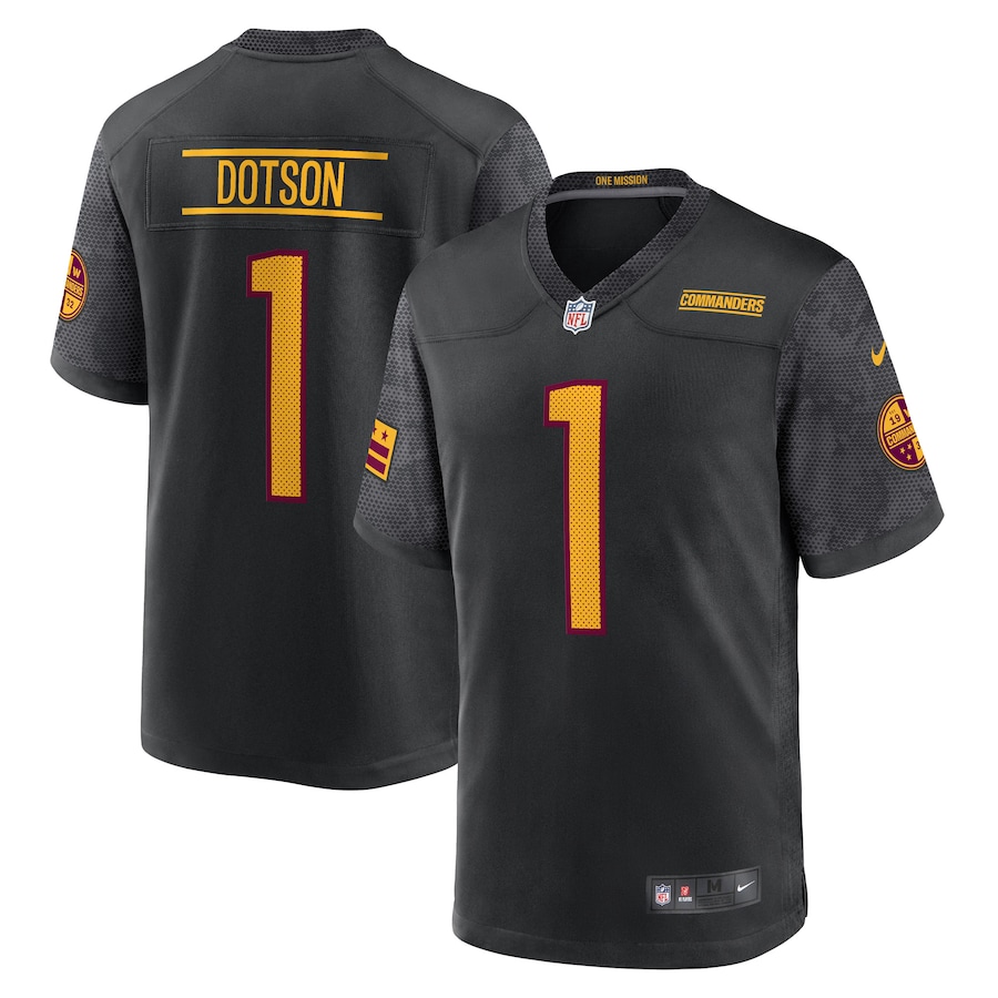 Mens Washington Commanders Jahan Dotson  Black Alternate Game Jersey