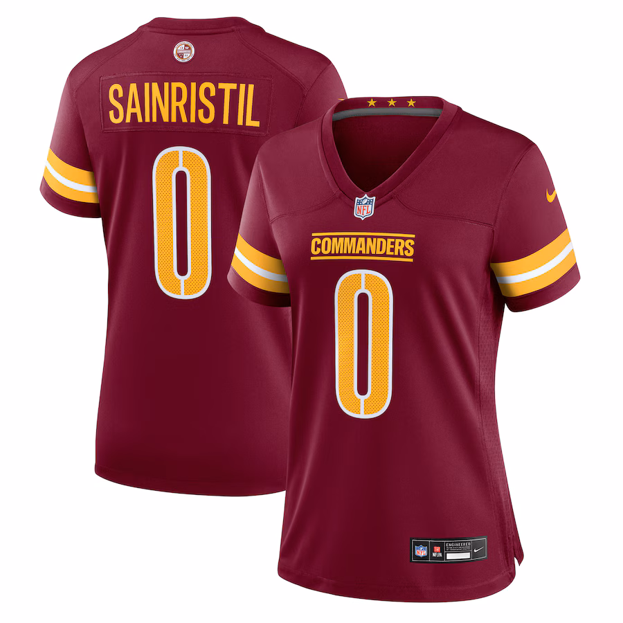Mike Sainristil Washington Commanders  Women's  Game Jersey -  Burgundy