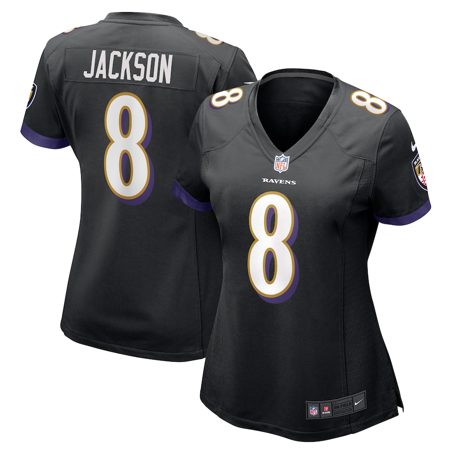 Womens Baltimore Ravens Lamar Jackson   Black Alternate Game Jersey