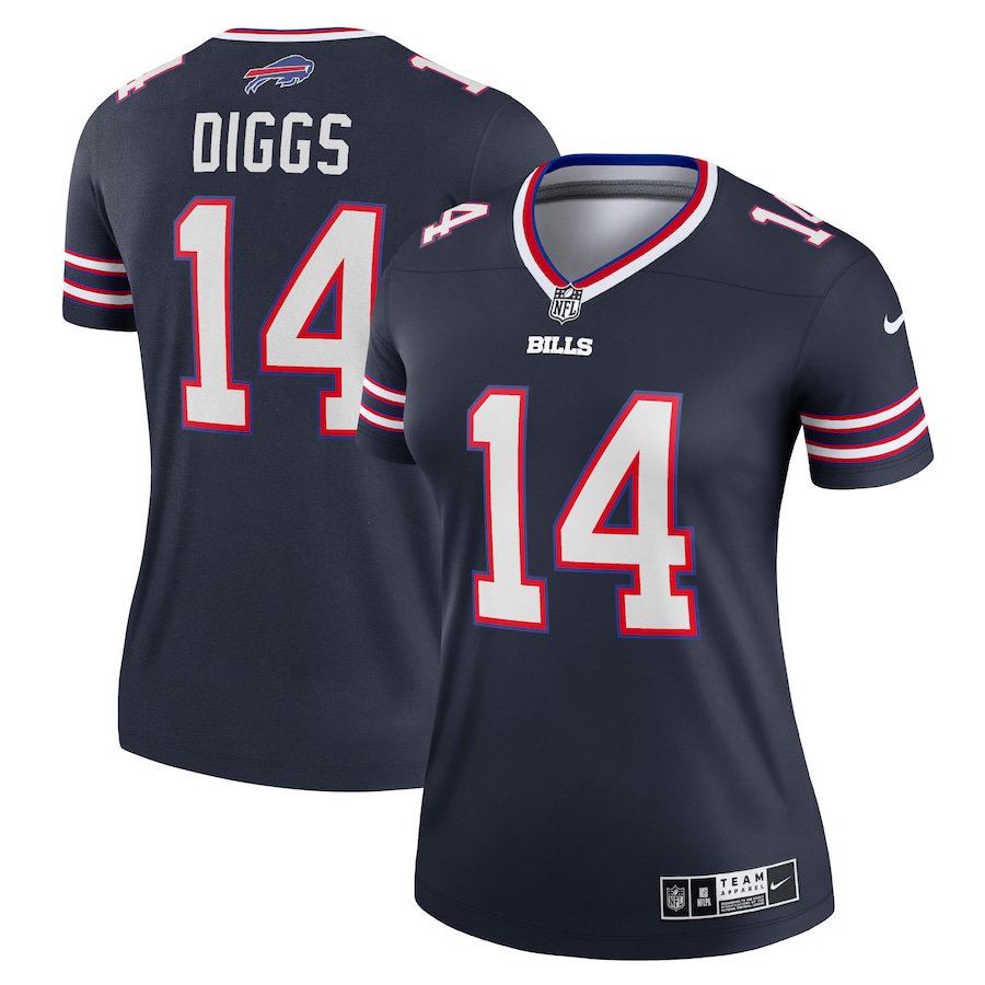 Womens Buffalo Bills Stefon Diggs  Navy Inverted Legend Jersey