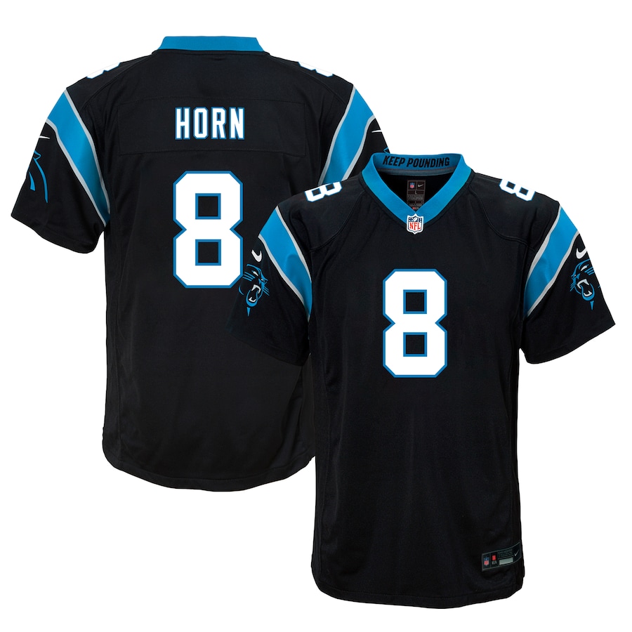 Youth Carolina Panthers Jaycee Horn  Black Game Jersey