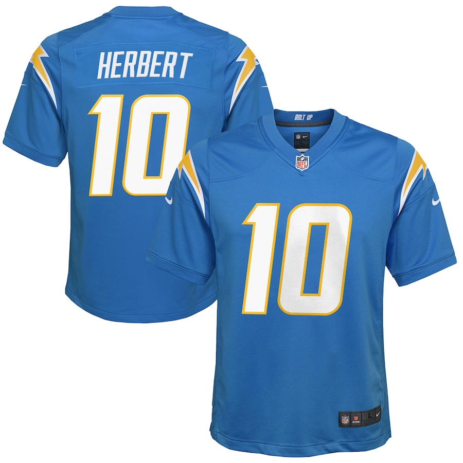 Youth Los Angeles Chargers Justin Herbert  Powder Blue Game Jersey