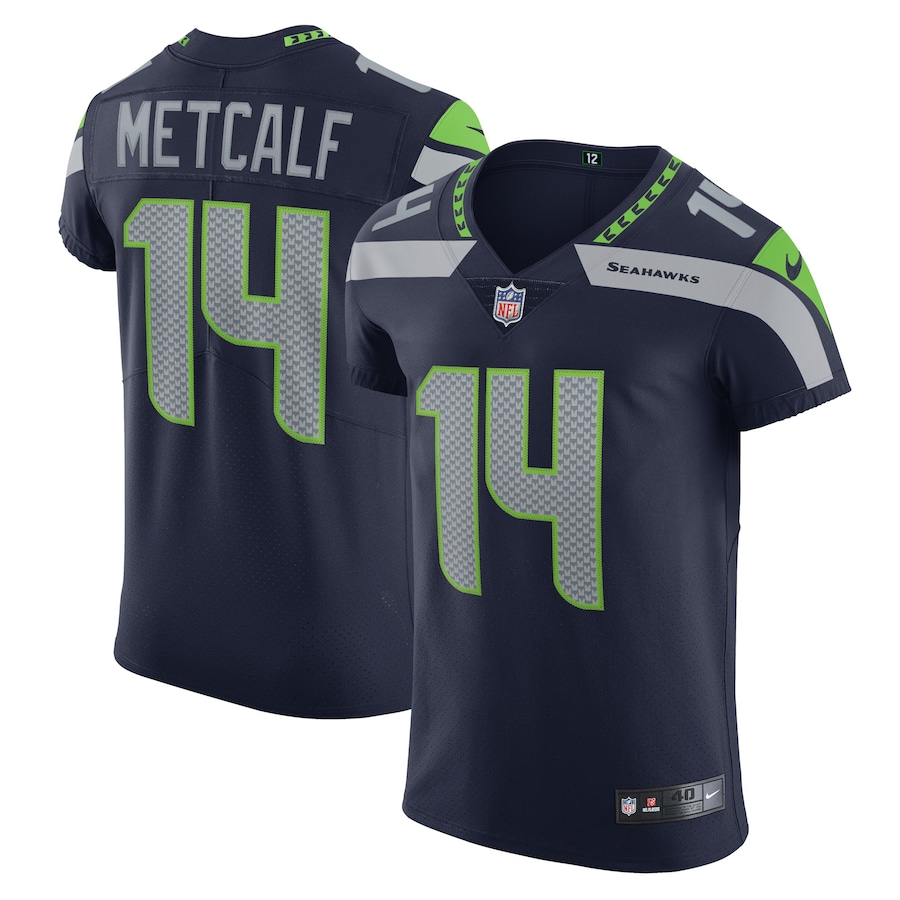 Mens Seattle Seahawks DK Metcalf  College Navy Vapor Elite Player Jersey