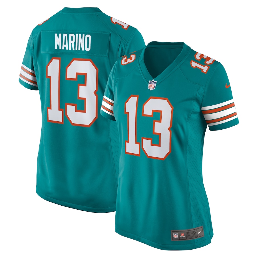 Womens Miami Dolphins Dan Marino  Aqua Retired Player Jersey