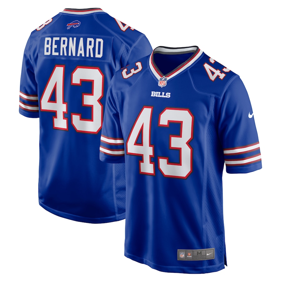 Mens Buffalo Bills Terrel Bernard  Royal Game Player Jersey