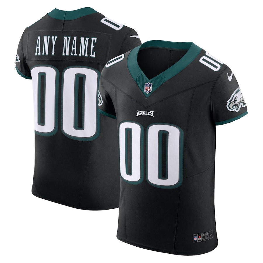 Mens Philadelphia Eagles  Black Alternate Vapor F.U.S.E. Elite Custom Jersey