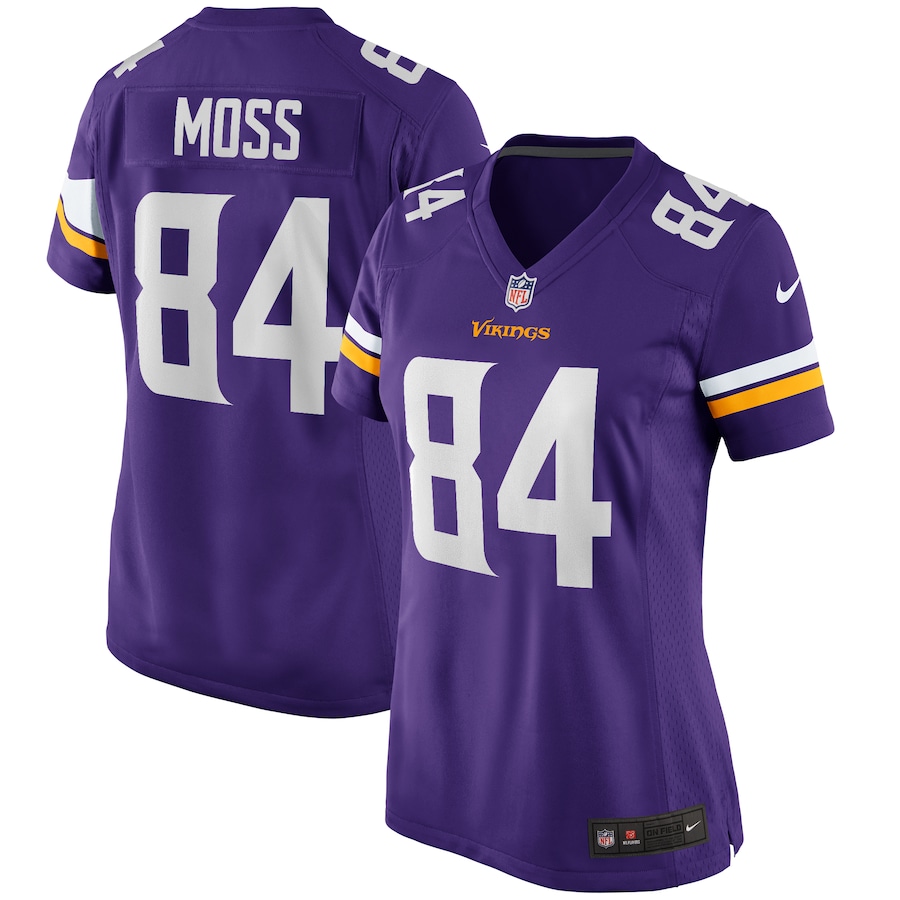 Womens Minnesota Vikings Randy Moss  Purple Game Retired Player Jersey