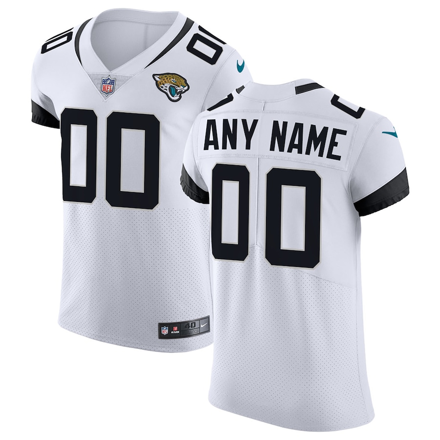 Mens Jacksonville Jaguars  White Vapor Untouchable Elite Custom Jersey