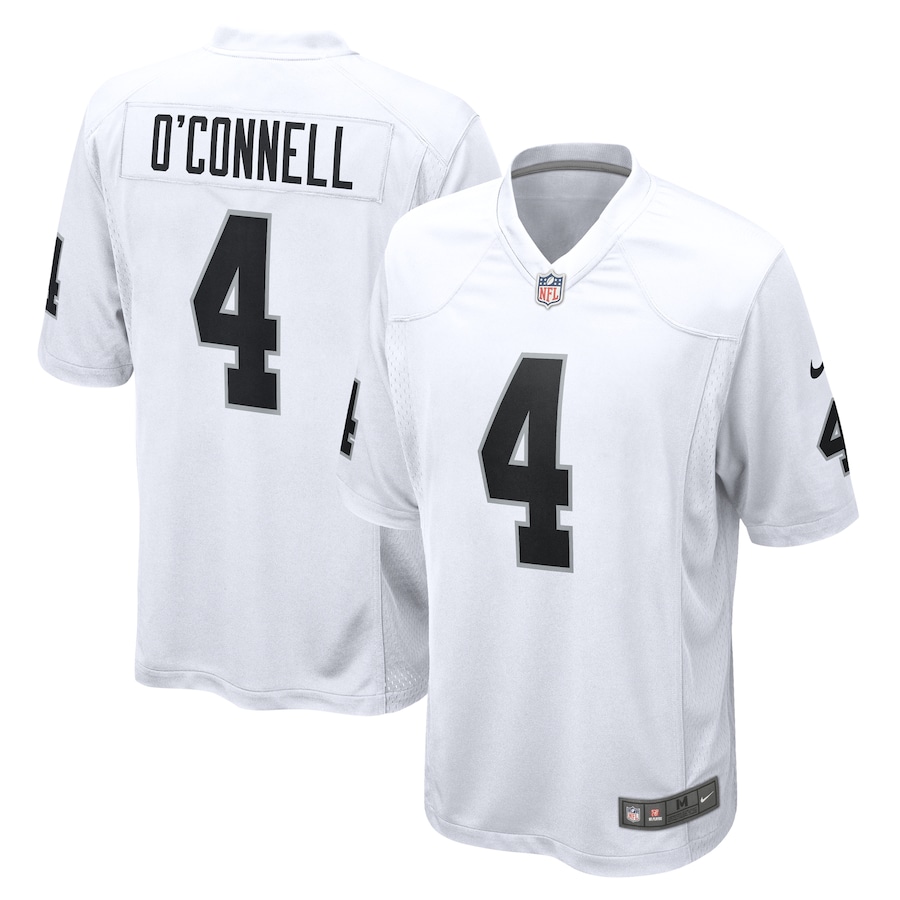 Mens Las Vegas Raiders Aidan OConnell   White  Game Jersey