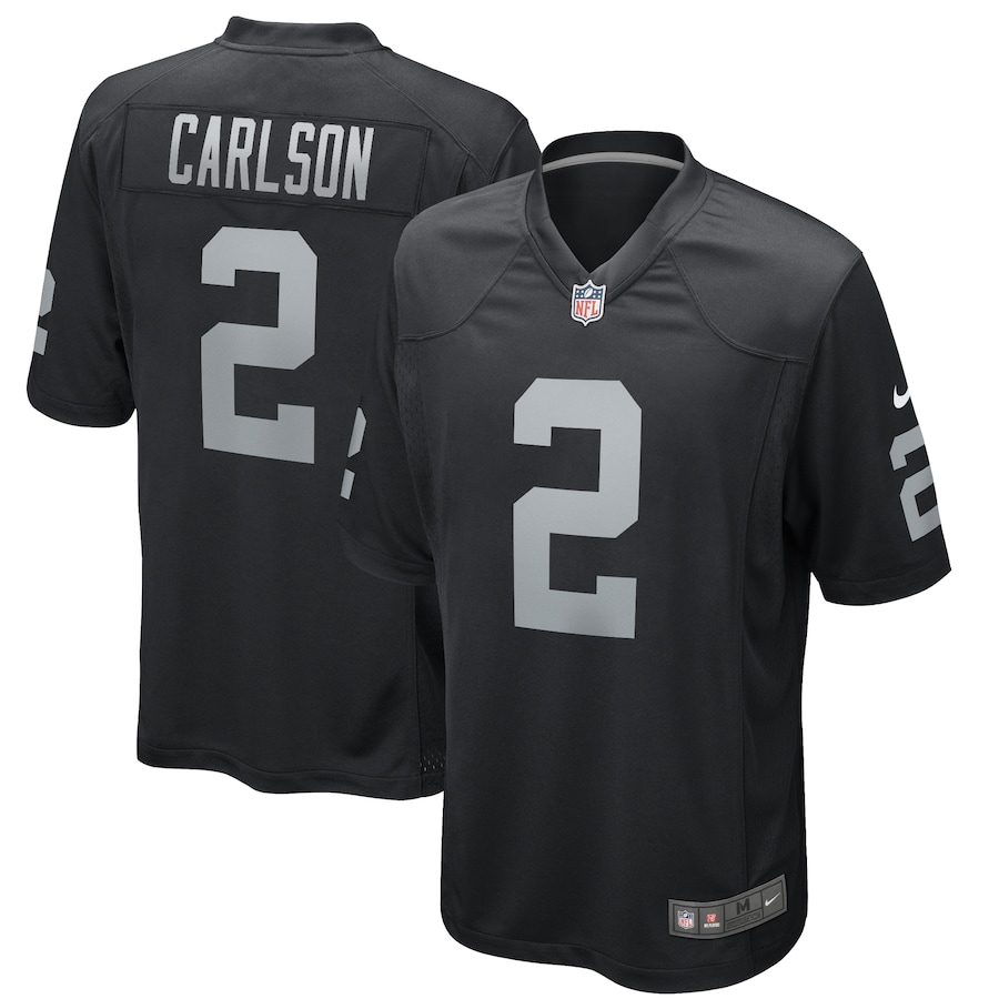 Mens Las Vegas Raiders Daniel Carlson  Black Game Player Jersey