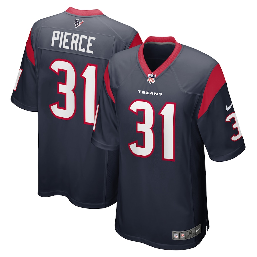Mens Houston Texans Dameon Pierce  Navy Game Player Jersey