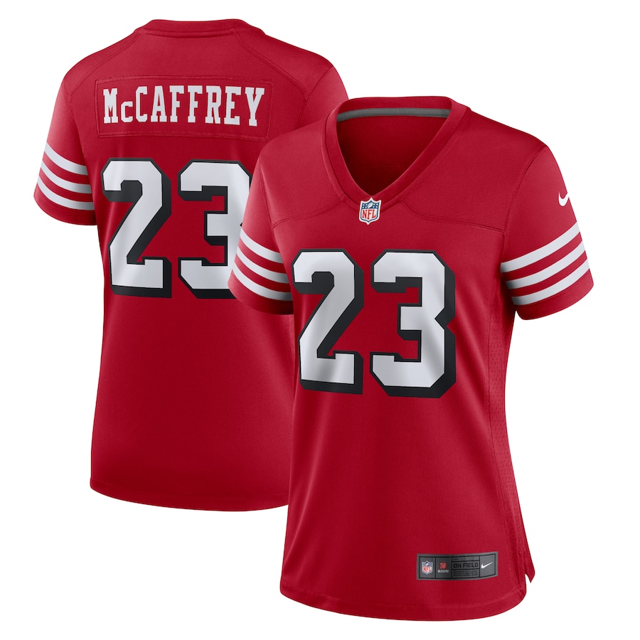 Womens San Francisco 49ers Christian McCaffrey  Scarlet Player Jersey