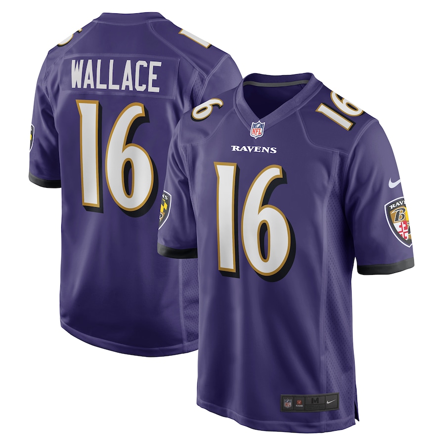 Mens Baltimore Ravens Tylan Wallace  Purple Game Jersey