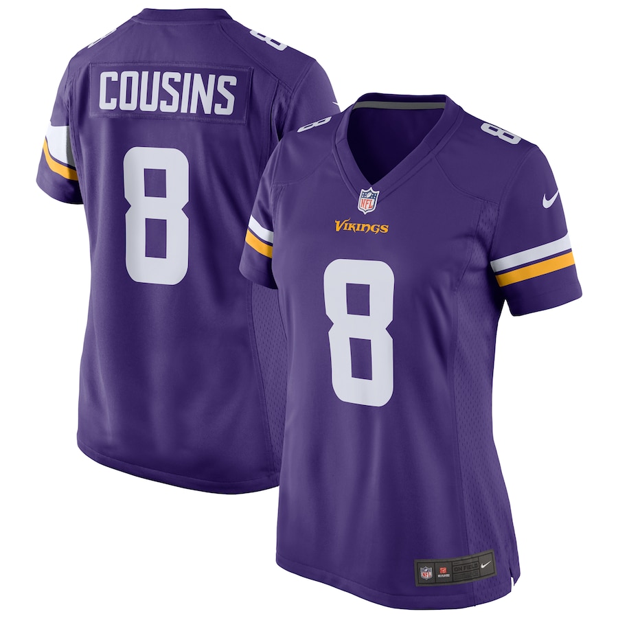 Womens Minnesota Vikings Kirk Cousins  Purple Player Jersey
