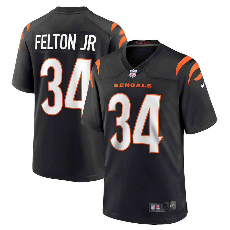 Mens Cincinnati Bengals Demetric Felton Jr.   Black Team Game Jersey