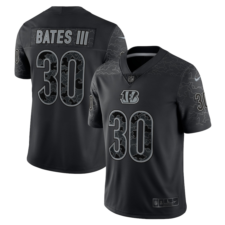 Mens Cincinnati Bengals Jessie Bates III  Black RFLCTV Limited Jersey