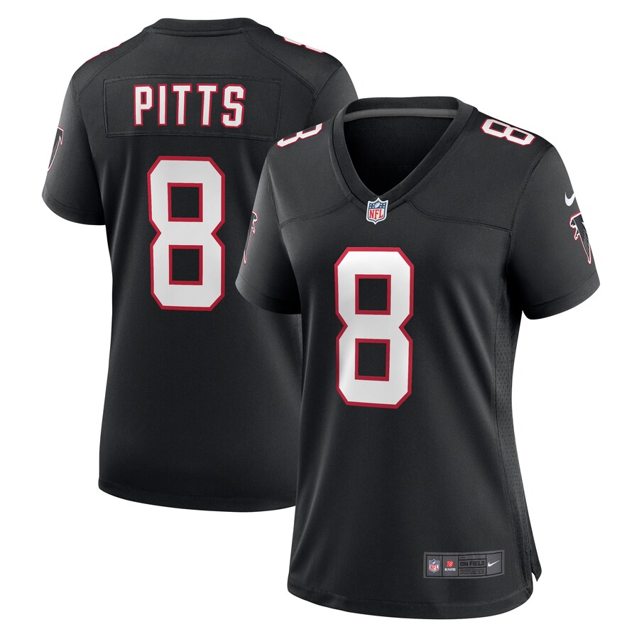 Womens Atlanta Falcons Kyle Pitts  Black Game Jersey