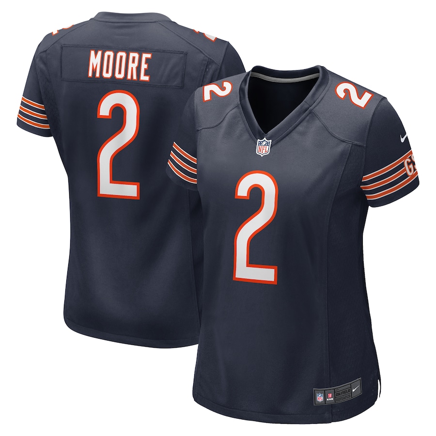 Womens Chicago Bears D.J. Moore  Navy Player Jersey
