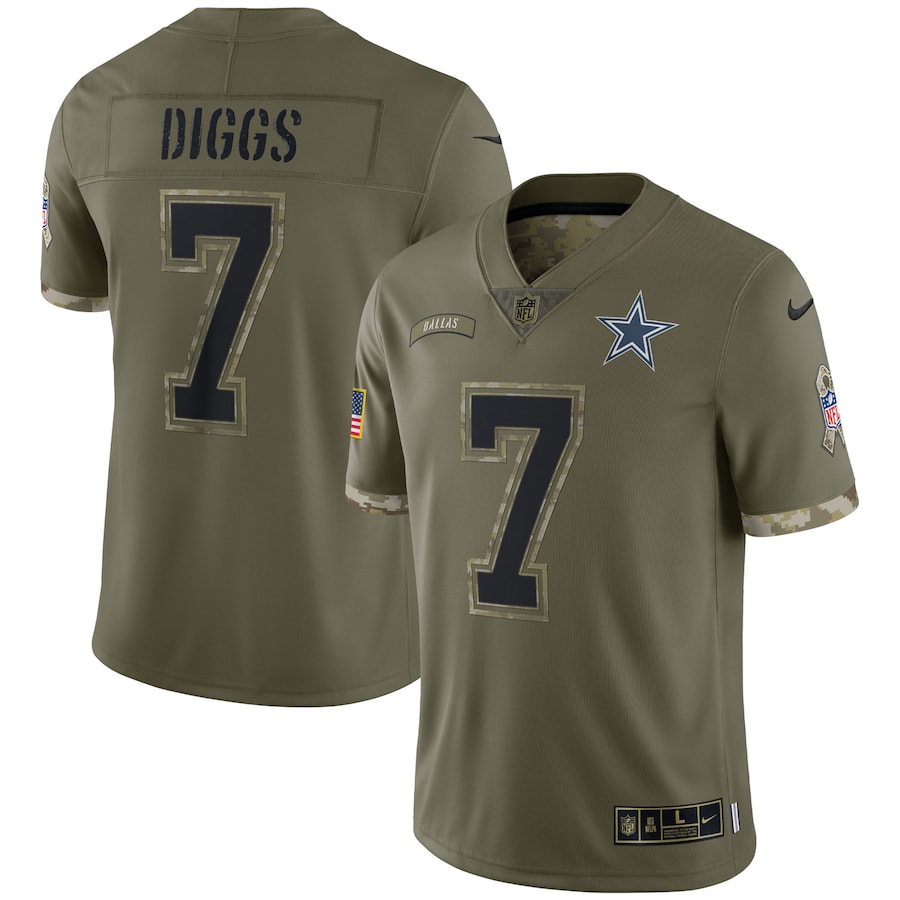 Mens Dallas Cowboys  Olive 2022 Salute To Service Limited Jersey